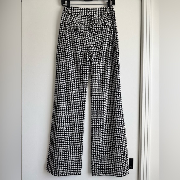 Cabi Houndstooth Wide Leg Pants Size 0 NWOT Chic High Rise Trouser - Picture 9 of 15